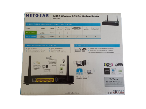 Netgear N300 Wireless ADSL2+ Modem Router Mobile Broadband Edition