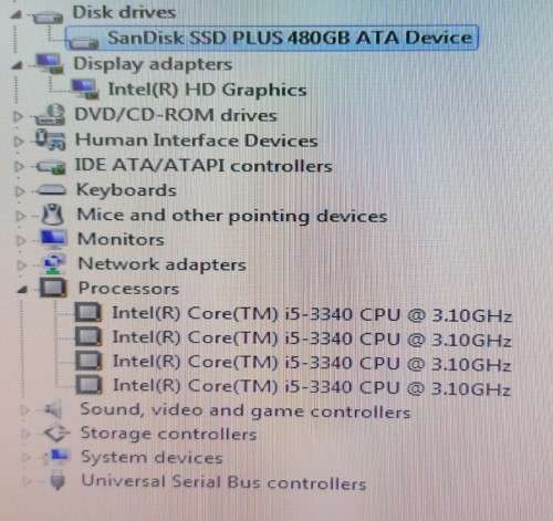 Asus Intel i5 3340 3.10GHZ Quadcore Desktop System With 480GB Solid State Hard Drive Windows 10 Pro