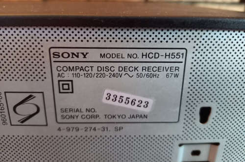 Sony Mini HiFi Model HCD-551