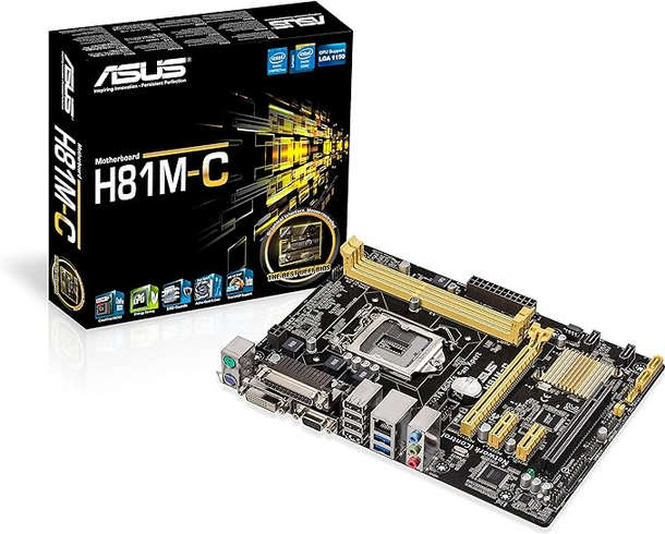 Asus H81M-C Motherboard BundlePentium G3250 3.20GHZ CPU 4GB Ram 500Gb Hard Drive Win 10 Preactivated