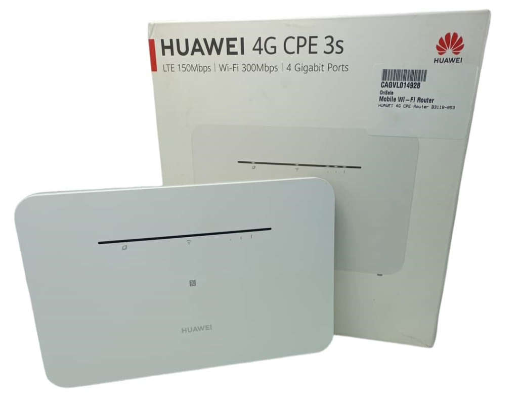 Huawei B311B-853 4G CPE 3S LTE Router (takes simcard and WAN port For Fibre Connection)