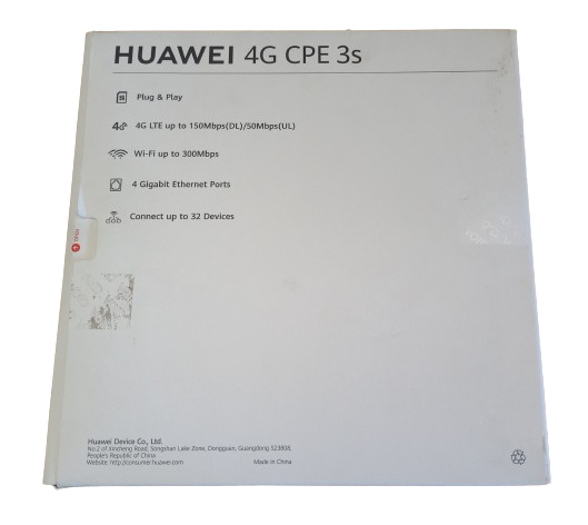 Huawei B311B-853 4G CPE 3S LTE Router (takes simcard and WAN port For Fibre Connection)