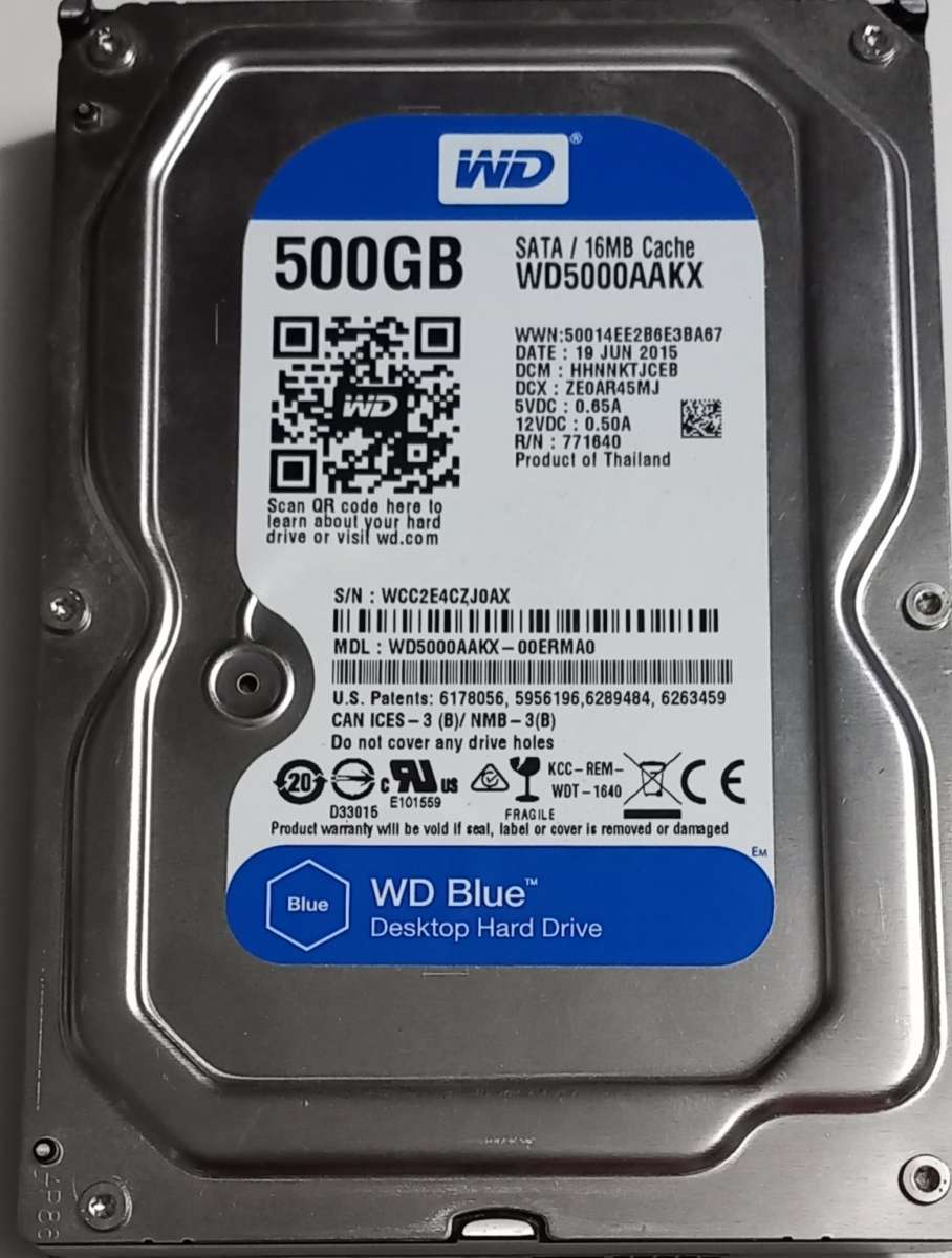 Western Digital Blue 500GB Desktop Hard Drive Including free Sata Cable
