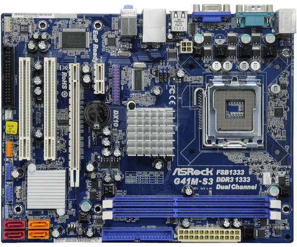 Asrock G41M-S3 DDR3 Motherboard Bundle | 8GB DDR3 Ram | Intel Celeron 1.8GHZ Processor