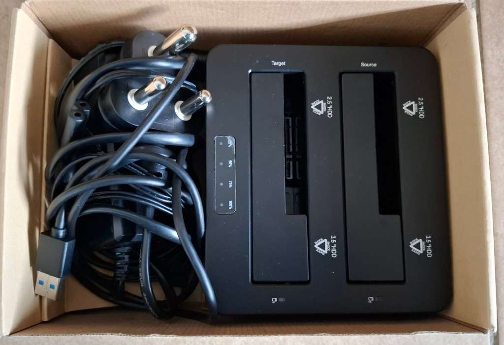 Orico 6629US3-C 2.5`/3.5` Dual Bay SATA to USB3.0 One to One Standalone Clone Hard Drive Dock