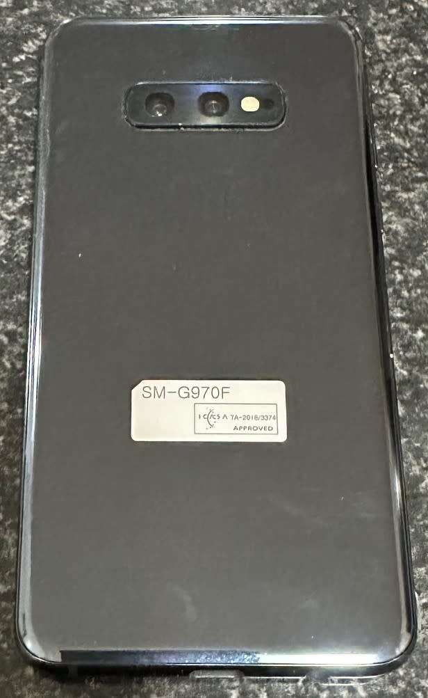 Samsung S10e 128GB Prisim Black Phone Model SM-G970F