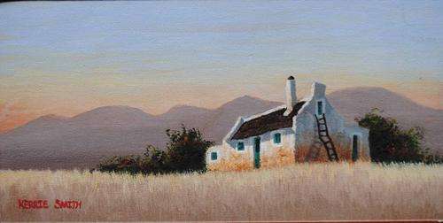 ORIGINAL PAINTING BY KERRIE (Daughter of the late Malachi Smith) 'Cozy Cottage' !!!WORTH R1100!!!