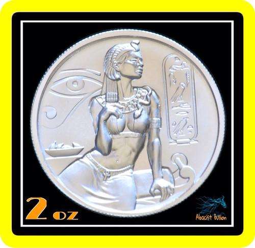 Elemetal - Cleopatra - 2.oz Ultra High Relief Silver Round    !!! Very Popular !!!