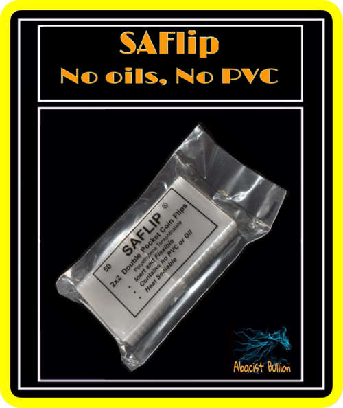 Coin Flips - 5cm x 5cm - 50 per sealed pack - (SAFlip Coin protection pockets)