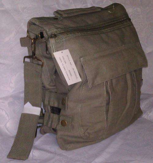 Foldable Canvas Sling Bag - Multi-Pocket