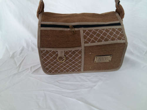 Brown) Canvas Shoulder Bag