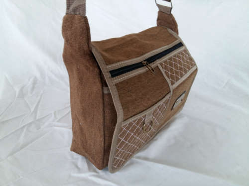 Brown) Canvas Shoulder Bag