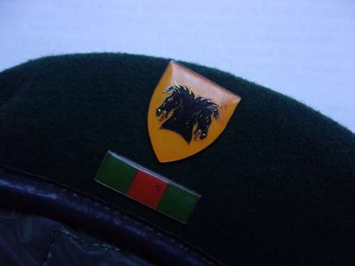 SADF boots, water bottle, beret and other equipment