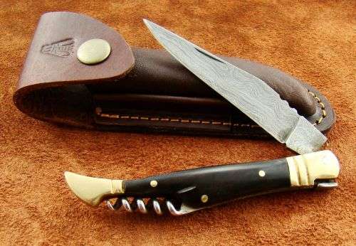 Handmade Damascus Steel Folding Knife