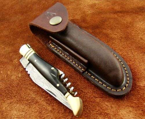 Handmade Damascus Steel Folding Knife