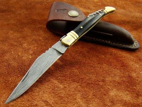 Handmade Damascus Steel Folding Knife