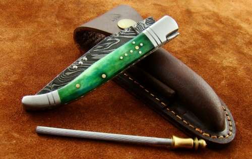 Handmade Damascus Steel Folding Knife