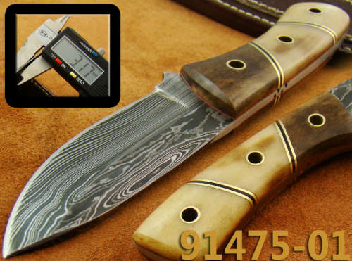 Hand Made Damascus Steel Skinning Knife