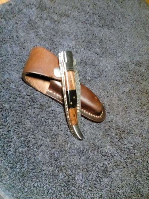 Hand Made Damascus Steel Folding Knife