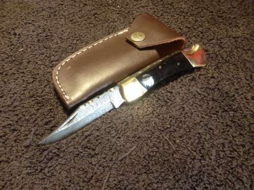 Hand Made Damascus Steel Folding Knife
