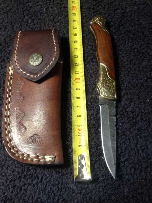 Hand Made Damascus Steel Folding Knife