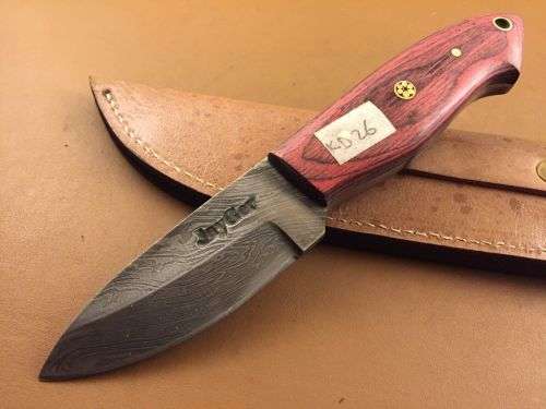 Hand Made Damascus Steel Hunting Knife-NO RESERVE AUCTION !!!