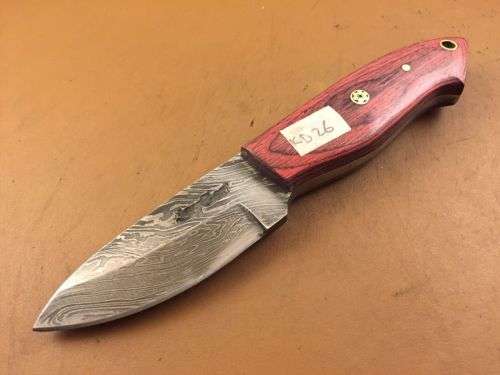 Hand Made Damascus Steel Hunting Knife-NO RESERVE AUCTION !!!