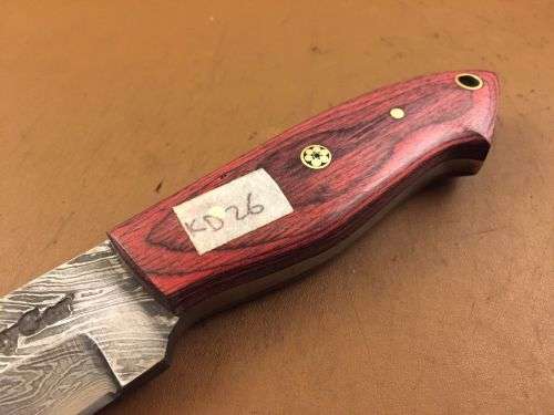 Hand Made Damascus Steel Hunting Knife-NO RESERVE AUCTION !!!