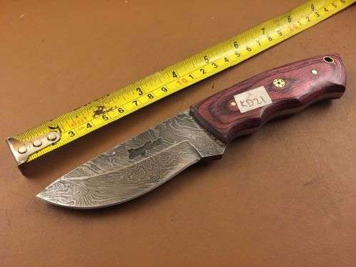 Hand Made Damascus Steel Hunting Knife-NO RESERVE AUCTION !!!