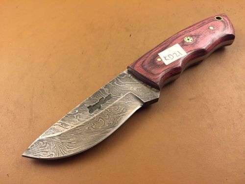 Hand Made Damascus Steel Hunting Knife-NO RESERVE AUCTION !!!