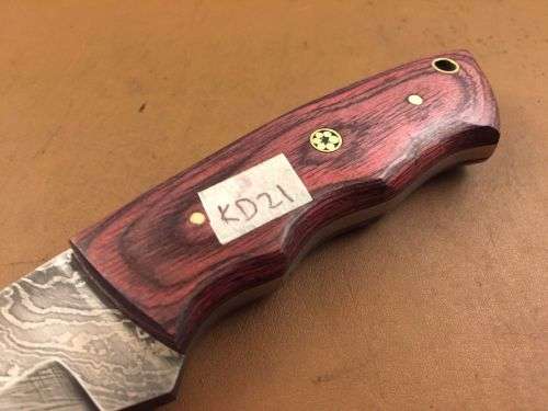 Hand Made Damascus Steel Hunting Knife-NO RESERVE AUCTION !!!