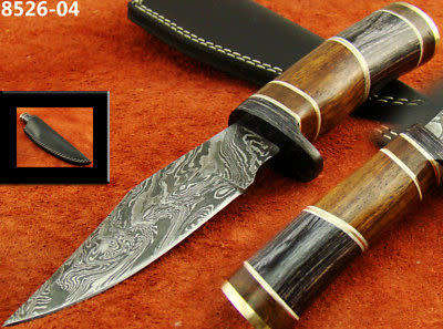 HANDMADE DAMASCUS STEEL HUNTING KNIFE