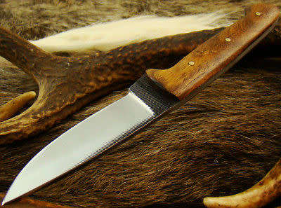SMALL HANDMADE ORIGINAL FILE STEEL SKINNING KNIFE