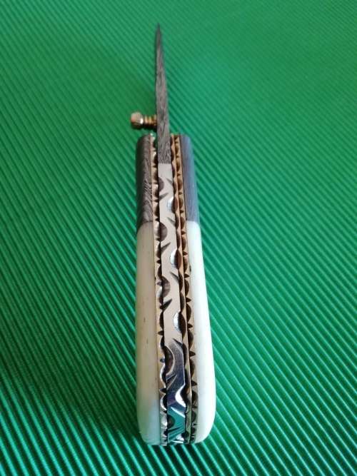 HANDMADE DAMASCUS STEEL FOLDING KNIFE !!!