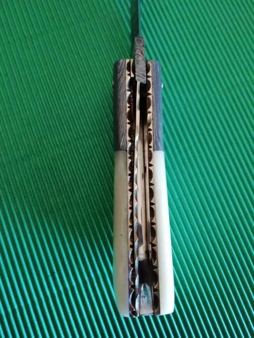 HANDMADE DAMASCUS STEEL FOLDING KNIFE !!!