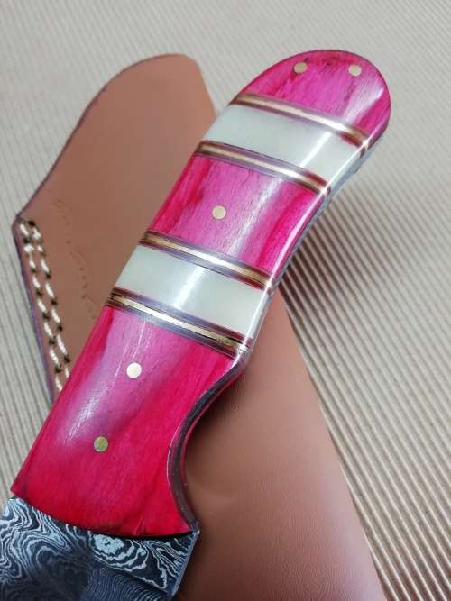 HANDMADE DAMASCUS STEEL HUNTING KNIFE !!!