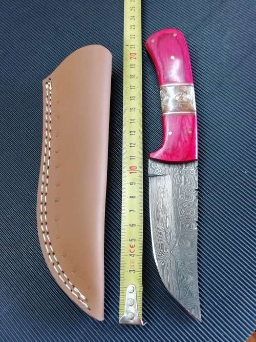 NEW STOCK - HANDMADE DAMASCUS STEEL HUNTING KNIFE !!!