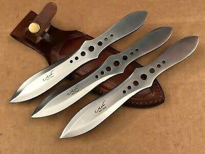 HANDMADE STAINLESS STEEL THROWING KNIFE-SET OF THREE KNIVES !!!