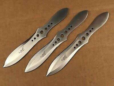 HANDMADE STAINLESS STEEL THROWING KNIFE-SET OF THREE KNIVES !!!