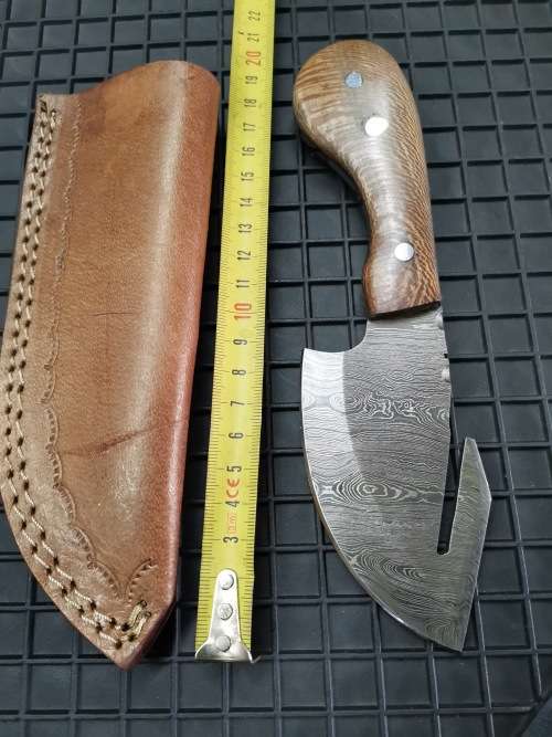HANDMADE DAMASCUS STEEL SKINNING KNIFE !!!