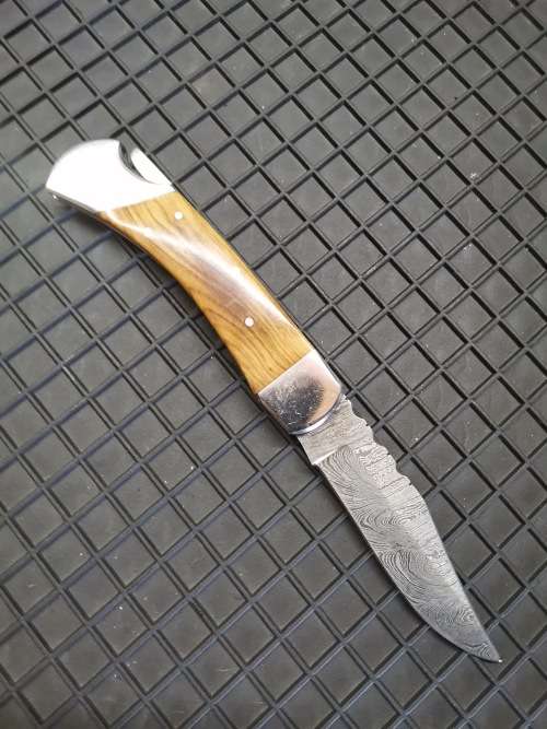 HANDMADE DAMASCUS STEEL FOLDING KNIFE !!!