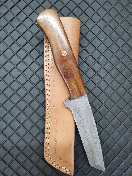 HANDMADE DAMASCUS STEEL TANTO KNIFE !!!