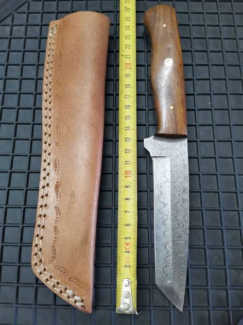 HANDMADE DAMASCUS STEEL TANTO KNIFE !!!