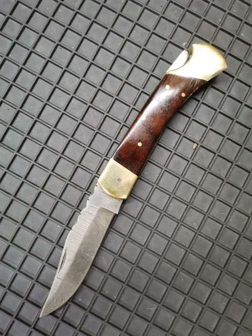 HANDMADE DAMASCUS STEEL FOLDING KNIFE !!!