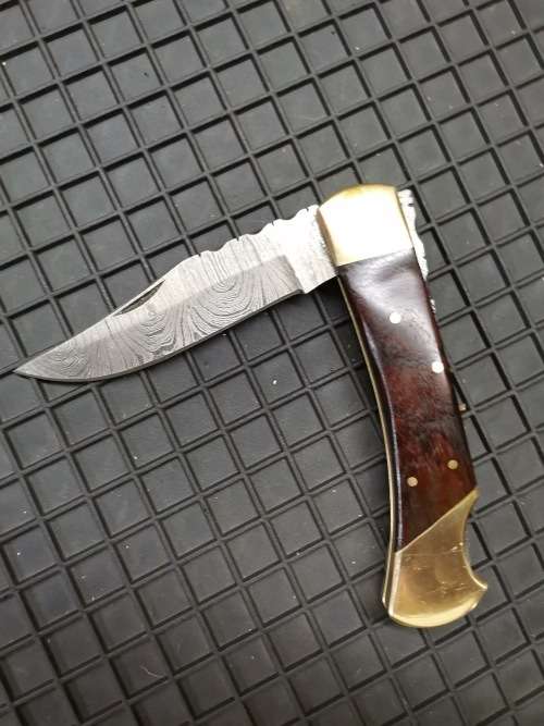 HANDMADE DAMASCUS STEEL FOLDING KNIFE !!!