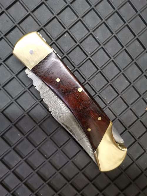 HANDMADE DAMASCUS STEEL FOLDING KNIFE !!!