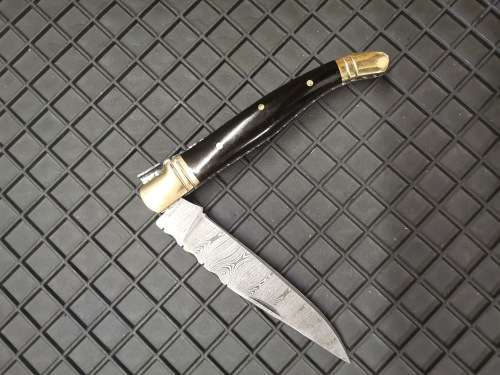 HANDMADE DAMASCUS STEEL FOLDING KNIFE !!!