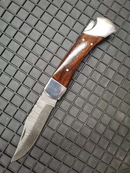 HANDMADE DAMASCUS STEEL FOLDING KNIFE !!!