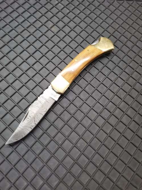 HANDMADE DAMASCUS STEEL FOLDING KNIFE !!!