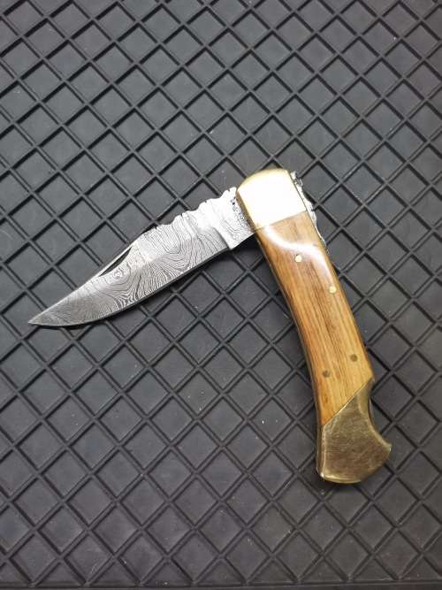 HANDMADE DAMASCUS STEEL FOLDING KNIFE !!!